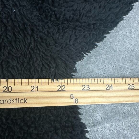 Hugs From Soft Surroundings Size S Cardigan Black Fleece Button Front Pocket - Picture 7 of 7